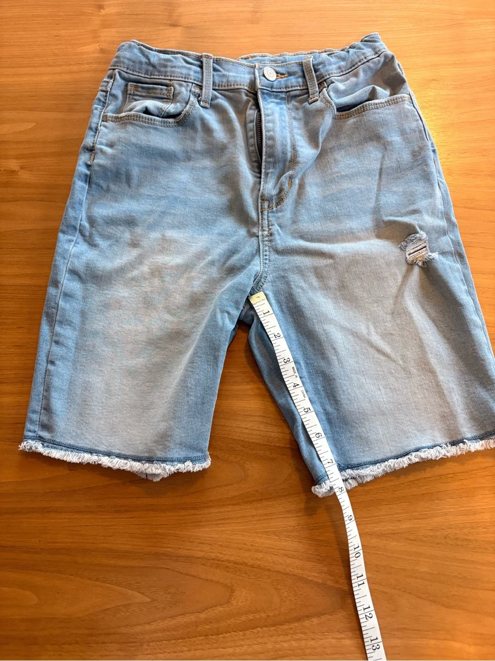 Light Blue Girls Denim Shorts